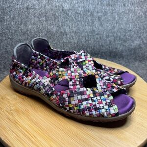 ZEE Alexis Shoes Womens Size 8.5 EU 39 Sarah  Woven Slip On Multi‎ Color Fabric